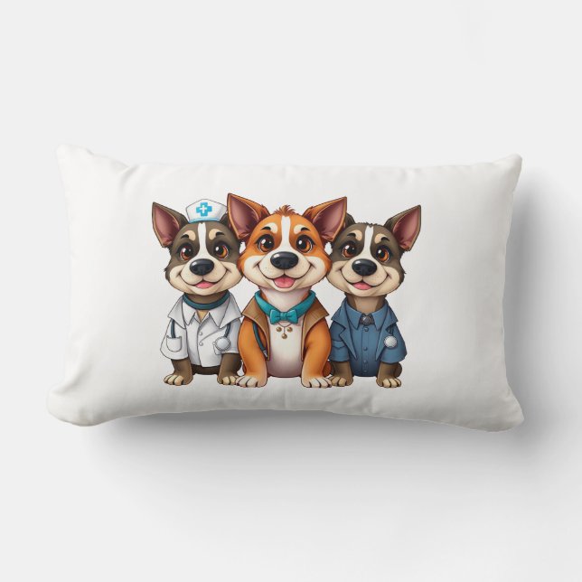 Puppies  lumbar cushion (Front)