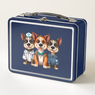 Puppies  metal lunch box