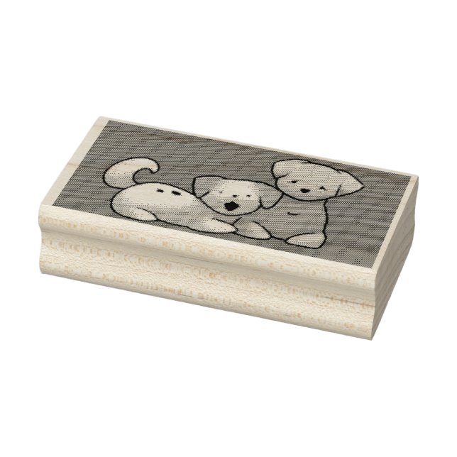 Puppies Rubber Stamp (Stamp)