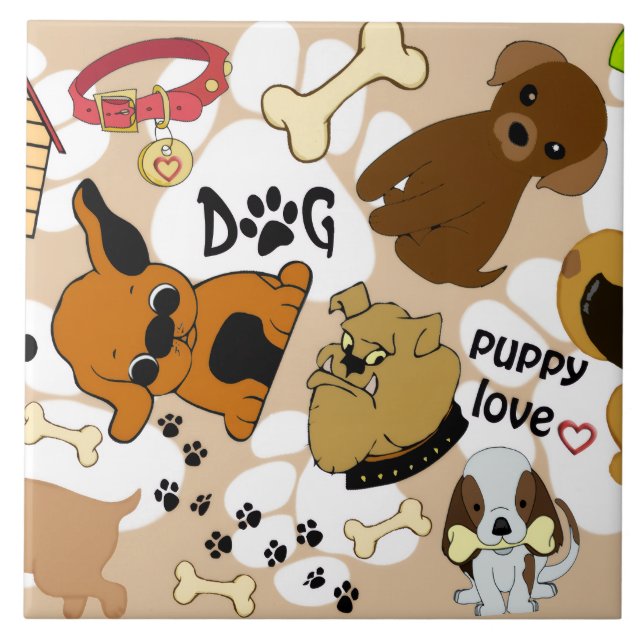 Puppies Tile (Front)