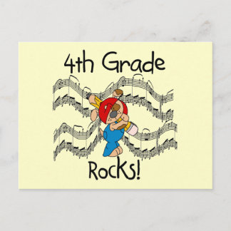 Puppy 4th  Grade Rocks Tshirts and Gifts Postcard