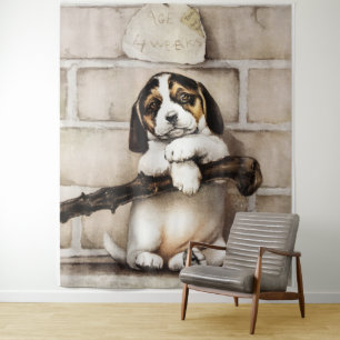 Puppy Age 4 Weeks Tapestry