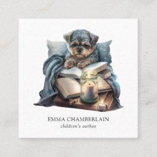 Puppy And Book Children's Author Business Card