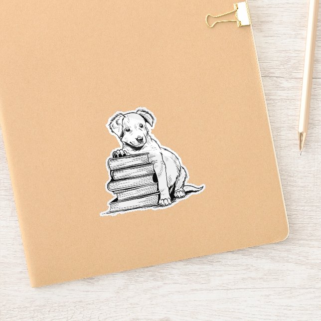 Puppy and Books (Notebook)