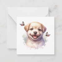 Puppy and Butterflies
