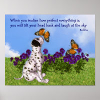 Puppy And Butterfly Buddha Inspirational Quote
