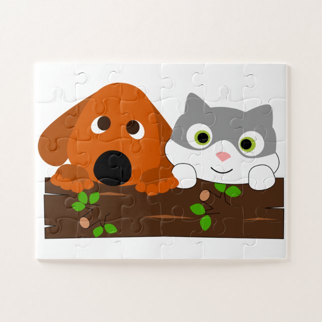 Puppy and Kitten Jigsaw Puzzle (Horizontal)