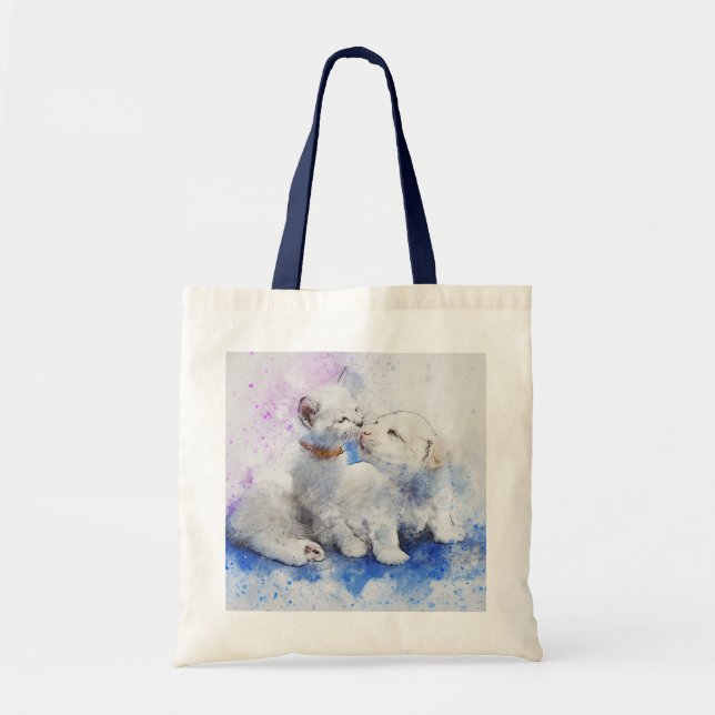 Puppy and Kitten Tote Bag (Front)