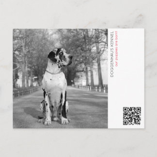 Puppy announcement postcard