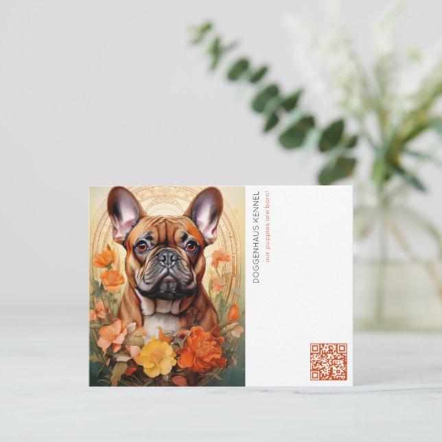 Puppy announcement postcard (Standing Front)