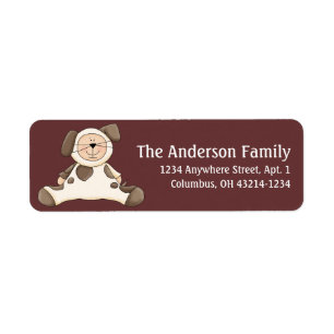 Puppy Baby First Halloween Return Address Label