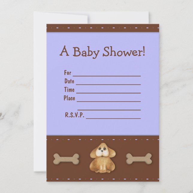Puppy Baby Shower Invitation (Front)