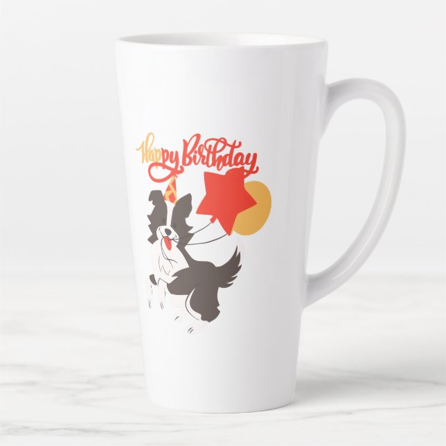 Puppy Birthday  Latte Mug (Right)