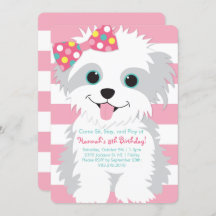 Puppy Birthday Paw-ty Invitation