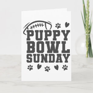 Puppy Bowl Sunday Super Footll Game Party Dogs Dog Card