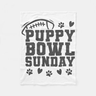 Puppy Bowl Sunday Super Footll Game Party Dogs Dog Fleece Blanket