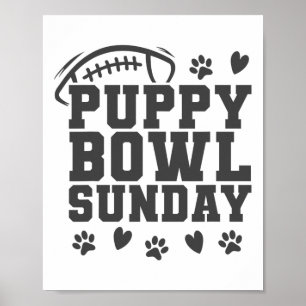 Puppy Bowl Sunday Super Footll Game Party Dogs Dog Poster
