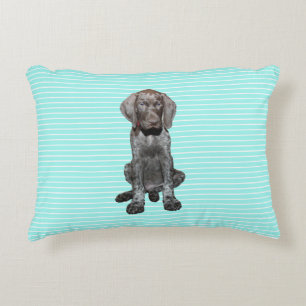 Puppy Boy Glossy Grizzly Dog Pillow