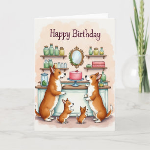 Puppy Cake Birthday Card
