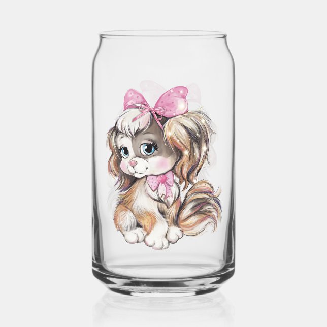 Puppy Can Glass (Front)