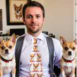 Puppy Charm - Customisable Chihuahua Tie<br><div class="desc">Add a dash of delightful charm to your wardrobe with the Puppy Charm tie! Featuring an array of joyful Chihuahua puppies, this tie is perfect for dog lovers and those looking to infuse fun into their formal attire. Whether you keep the charming original design or customise it with your beloved...</div>