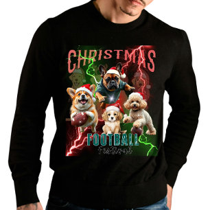 Puppy Christmas Football Festival  T-Shirt