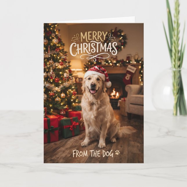Puppy Christmas From The Dog Card (Front)