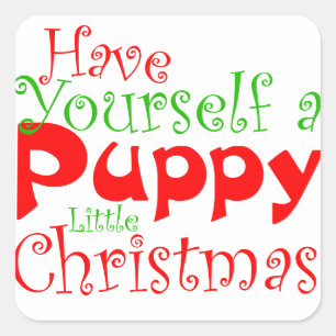 Puppy Christmas Holiday Pet Sticker