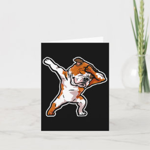 Puppy Dab Dance Dog Dabbing English Bulldog Card