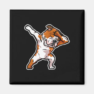 Puppy Dab Dance Dog Dabbing English Bulldog  Magnet
