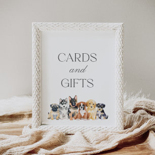 Puppy Dog Baby Shower Cards and Gifts Sign