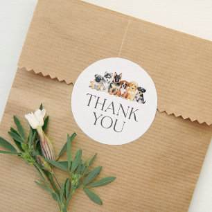 Puppy Dog Baby Shower Classic Round Sticker