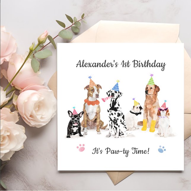 Puppy Dog Birthday  Dog Birthday Party Napkin (Creator Uploaded)