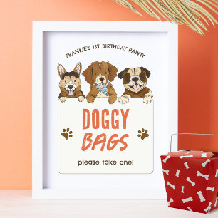 Puppy Dog Birthday Party Favours Sign