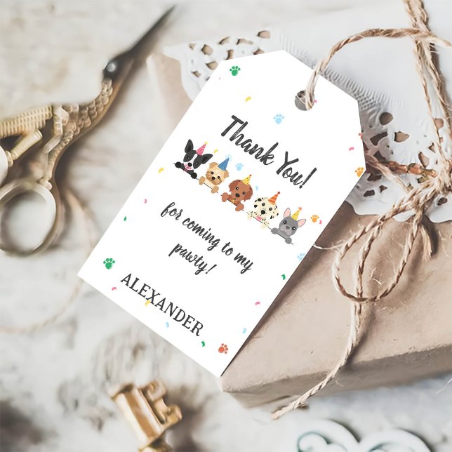 Puppy Dog Birthday Party  Gift Tags (Creator Uploaded)