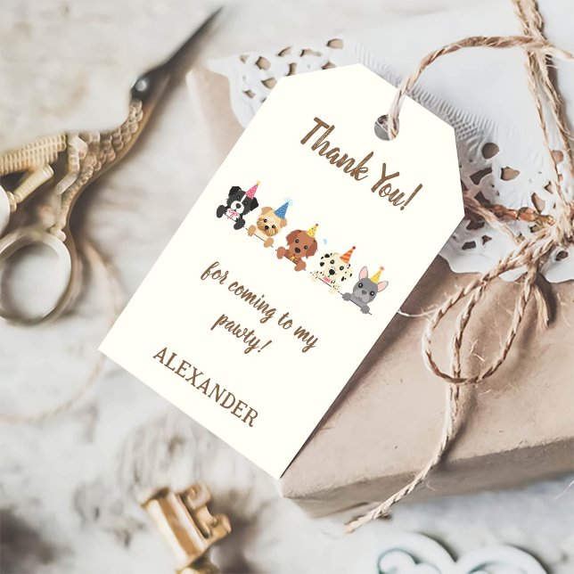 Puppy Dog Birthday Party  Gift Tags (Creator Uploaded)