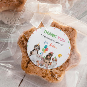 Puppy Dog Boy Birthday Sticker Labels Party