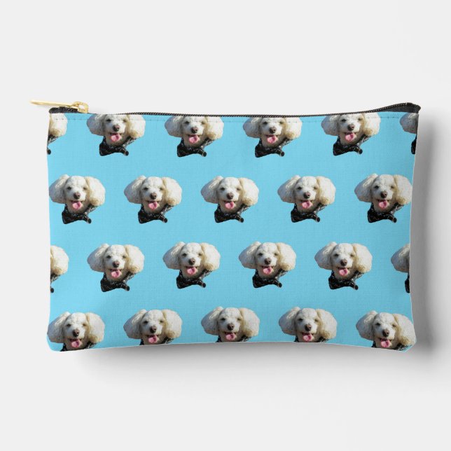 Puppy Dog Custom Photo Pattern Accessory Pouch (Front)