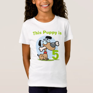 Puppy Dog Customisable Birthday T-shirt