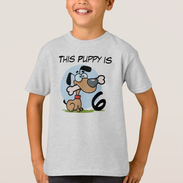 Puppy Dog Customisable Birthday Tshirts (Front)