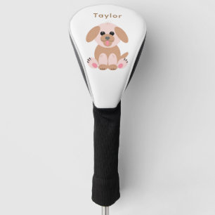 Puppy Dog Cute Cartoon Personalised Pastel Golf Head Cover