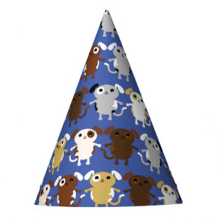 Puppy Dog Cute Colourful 1st Birthday Party Theme Party Hat
