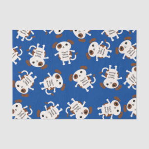 Puppy Dog Cute Colourful 1st Birthday Party Theme Tissue Paper