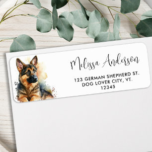Puppy Dog Cute German Shepherd Return Address