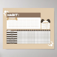 Puppy Dog Design Habit Tracker