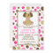 Puppy Dog Dots Pink Birthday Invitations
