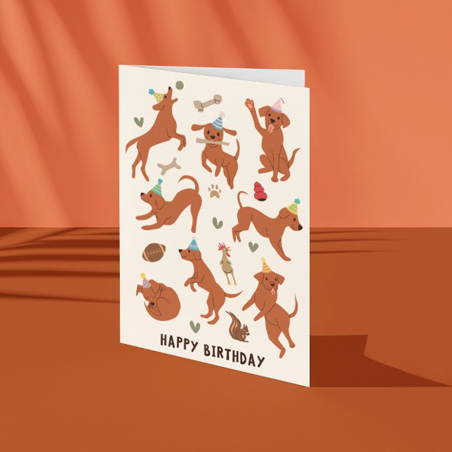 Puppy Dog Happy Birthday Holiday Card (Creator Uploaded)