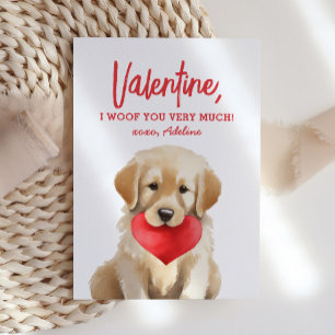 Puppy Dog Kids Valentines Day Card