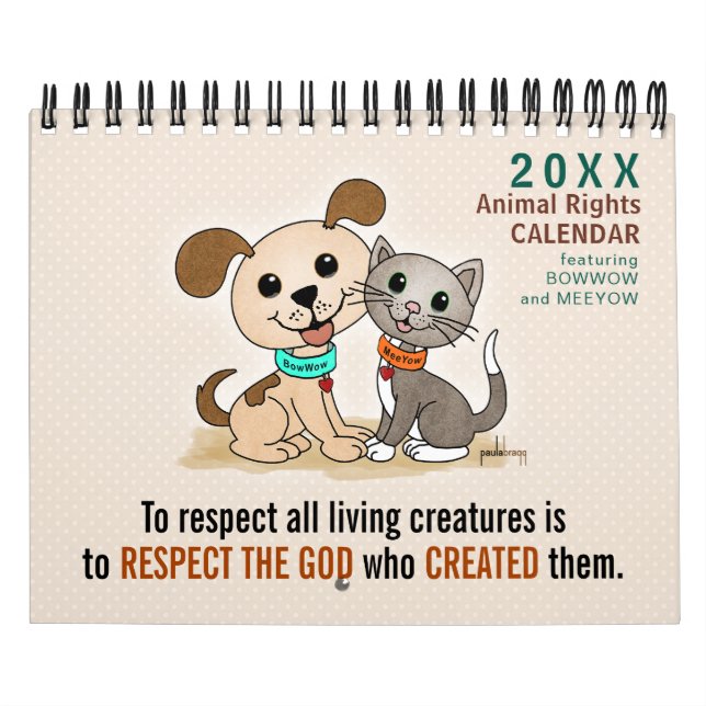 Puppy Dog Kitty Cat Pet Animal Welfare Rights Calendar (Cover)