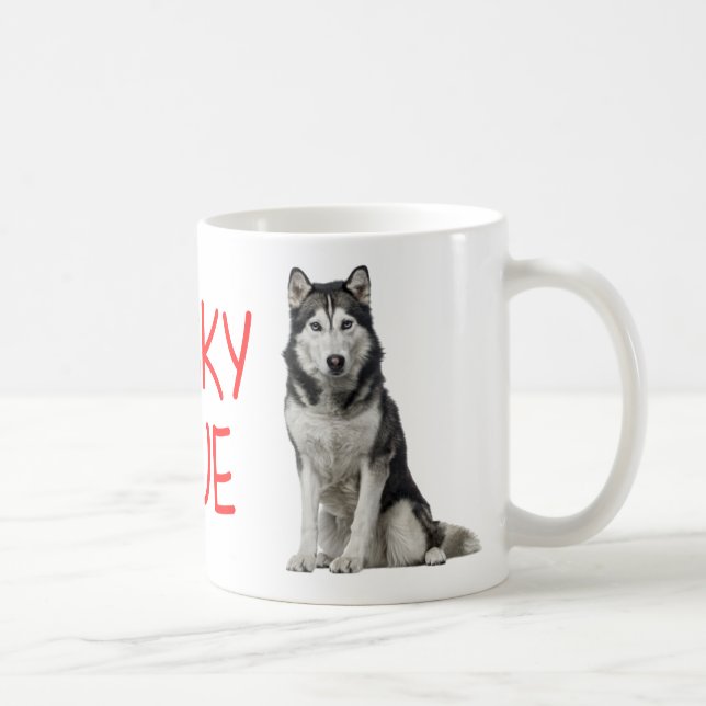 Puppy Dog Lover Cute Siberian Husky Coffee Mug (Right)